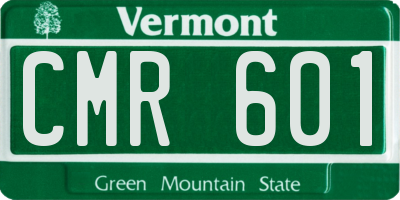 VT license plate CMR601
