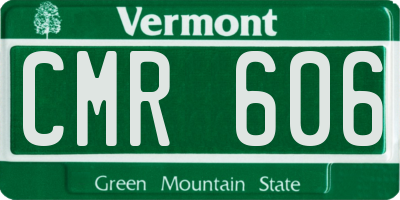 VT license plate CMR606