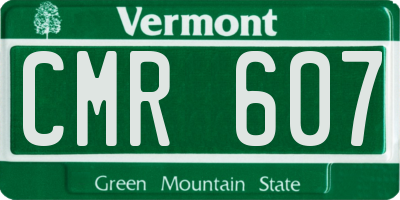 VT license plate CMR607