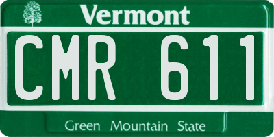 VT license plate CMR611