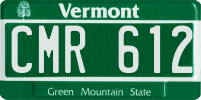 VT license plate CMR612