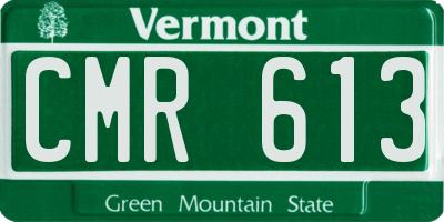 VT license plate CMR613
