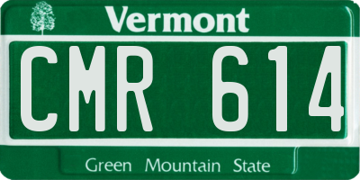 VT license plate CMR614