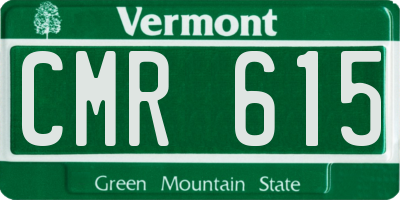 VT license plate CMR615