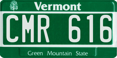 VT license plate CMR616