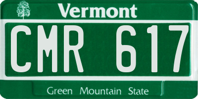 VT license plate CMR617