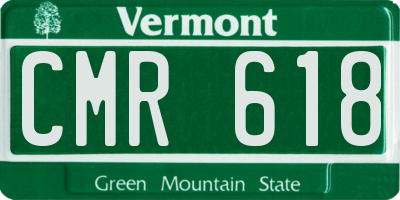 VT license plate CMR618