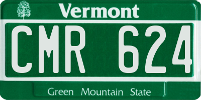 VT license plate CMR624