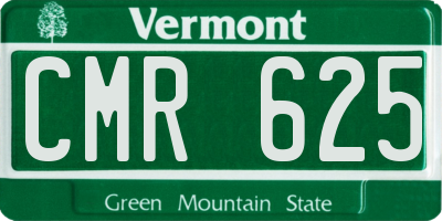 VT license plate CMR625