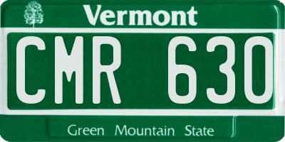 VT license plate CMR630
