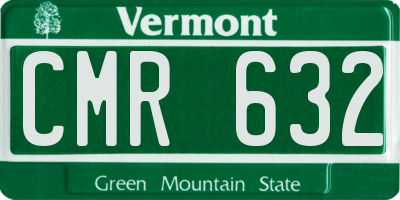 VT license plate CMR632
