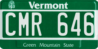 VT license plate CMR646
