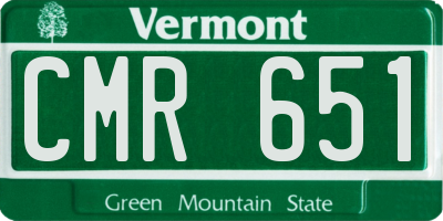 VT license plate CMR651