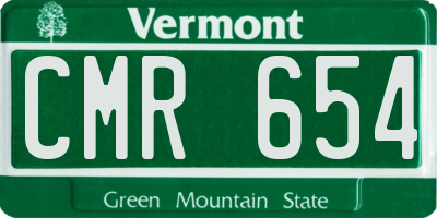 VT license plate CMR654