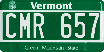 VT license plate CMR657