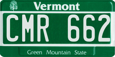 VT license plate CMR662