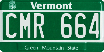 VT license plate CMR664