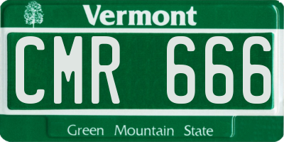 VT license plate CMR666