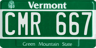 VT license plate CMR667