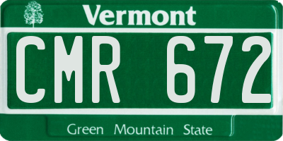 VT license plate CMR672
