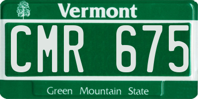VT license plate CMR675