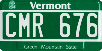 VT license plate CMR676