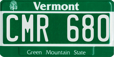 VT license plate CMR680