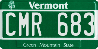 VT license plate CMR683