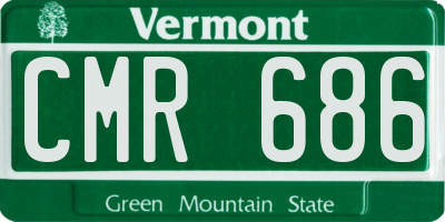 VT license plate CMR686