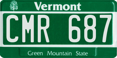 VT license plate CMR687