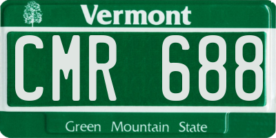 VT license plate CMR688