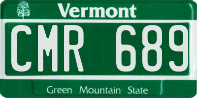 VT license plate CMR689