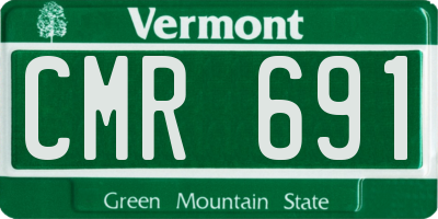VT license plate CMR691