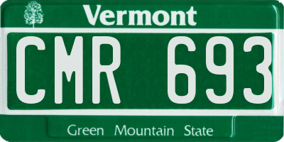 VT license plate CMR693