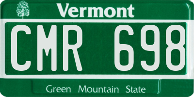 VT license plate CMR698