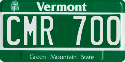 VT license plate CMR700
