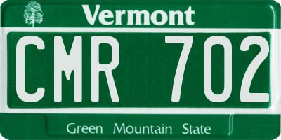 VT license plate CMR702
