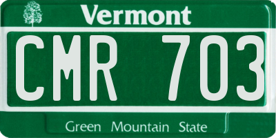VT license plate CMR703