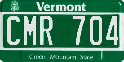 VT license plate CMR704