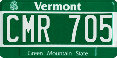 VT license plate CMR705