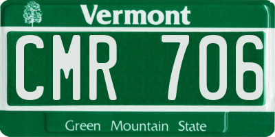 VT license plate CMR706