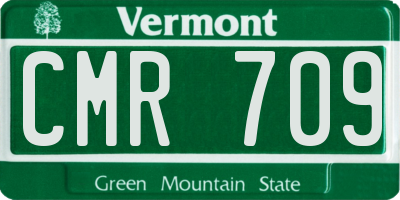 VT license plate CMR709