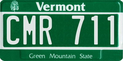 VT license plate CMR711