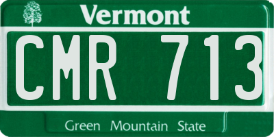 VT license plate CMR713