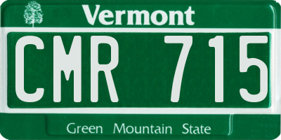 VT license plate CMR715
