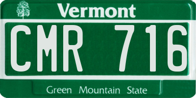 VT license plate CMR716