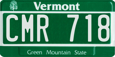 VT license plate CMR718