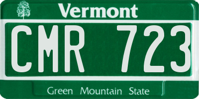 VT license plate CMR723