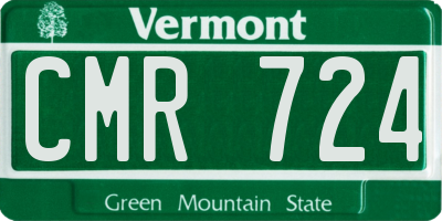 VT license plate CMR724