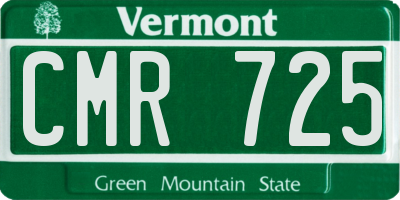 VT license plate CMR725